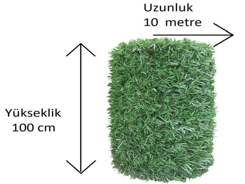 Green grass fence panel installed in a garden setting for privacy
